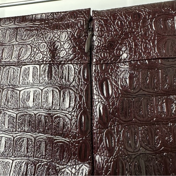 Rachel Comey Target 20W/22W Faux Leather Textured Pencil Skirt Chicory Coffee - Picture 4 of 11